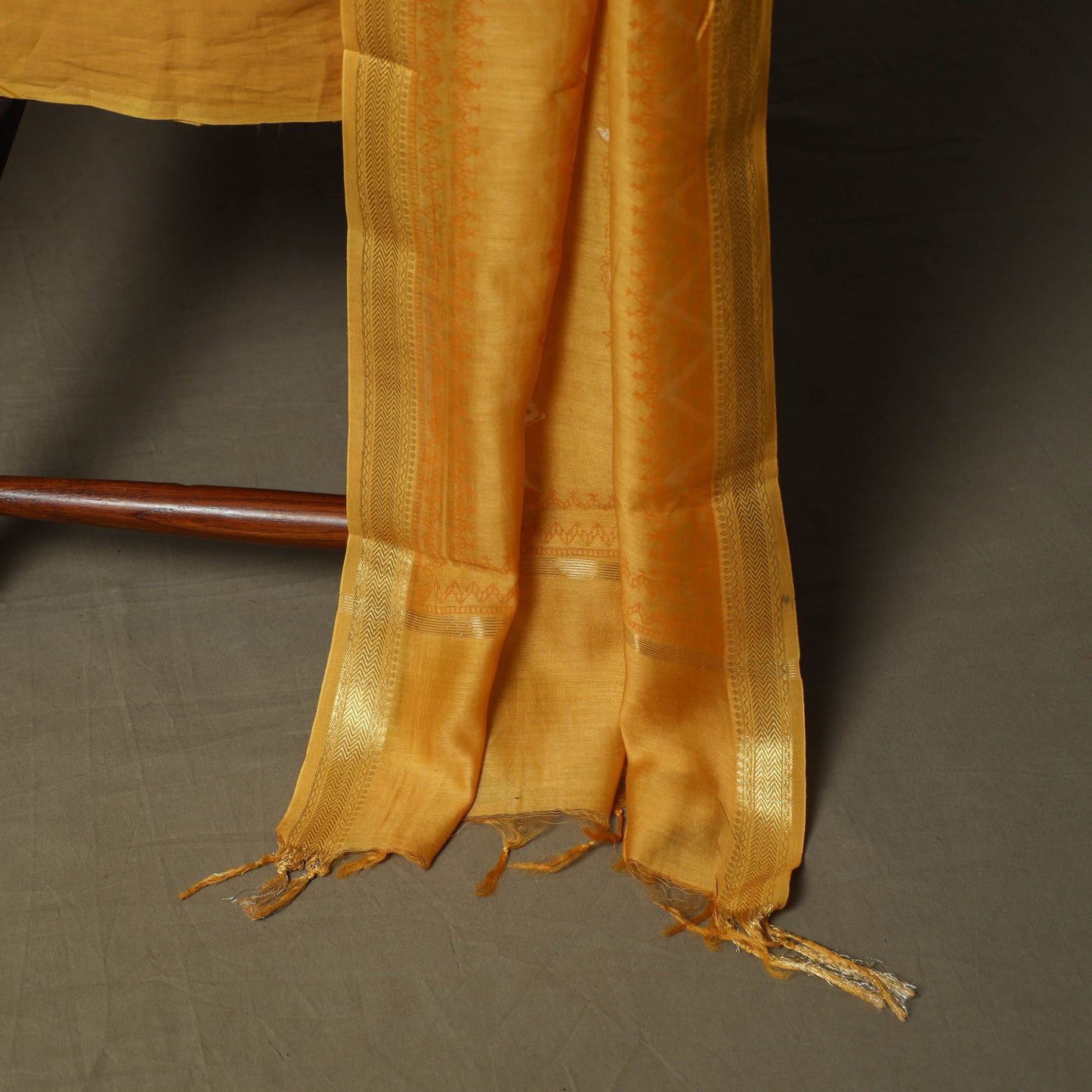 Hand block jaipur print maheshwari silk handloom 3pc