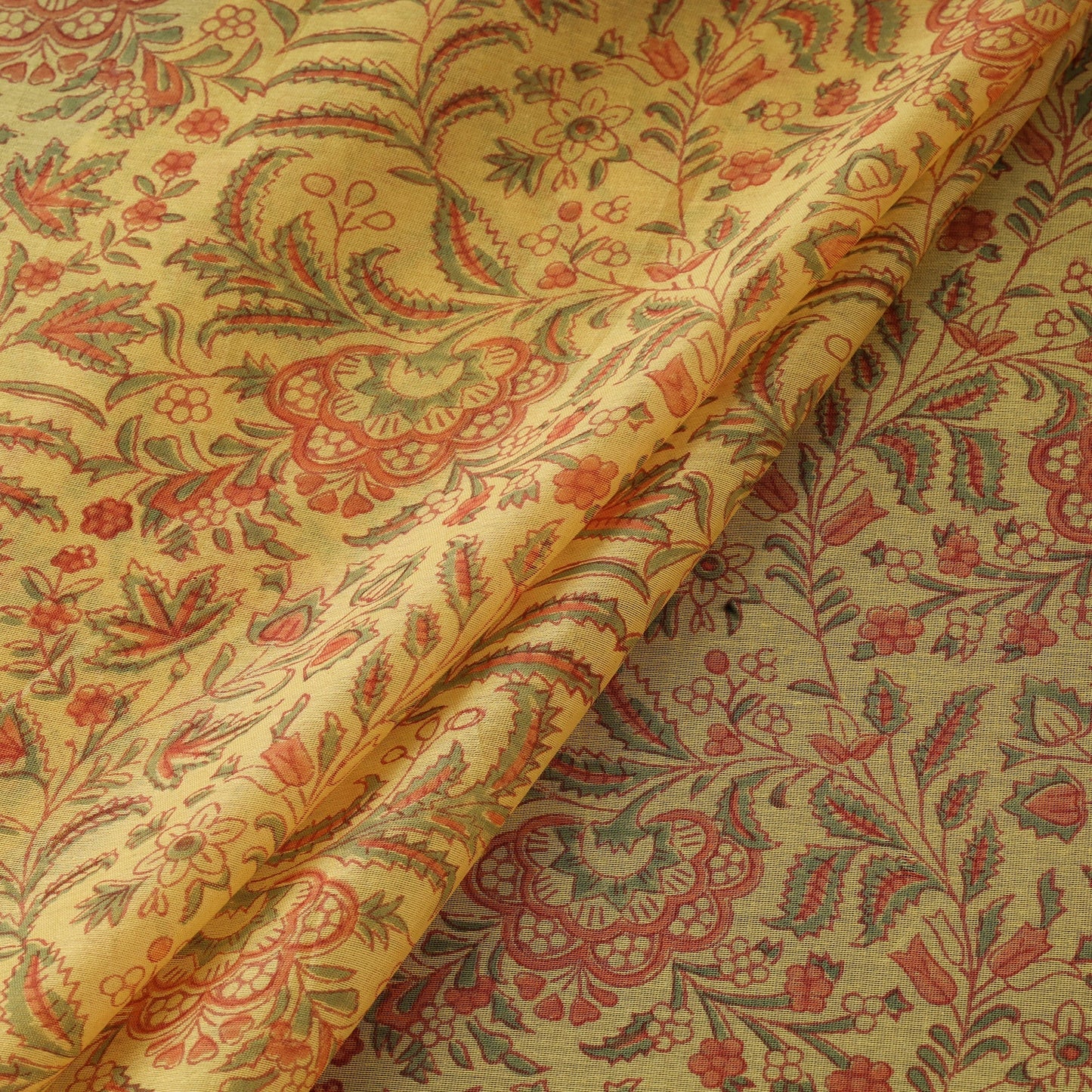 Hand chanderi silk sanganeri fabric 01 - handcrafted