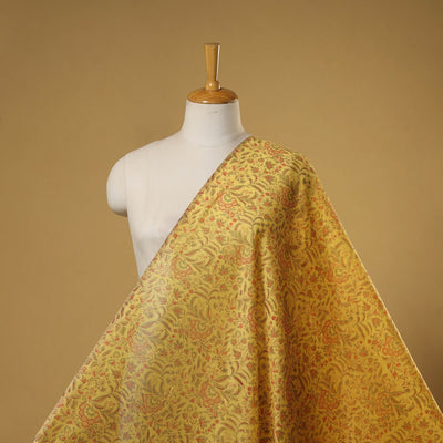 Hand chanderi silk sanganeri fabric 01 - handcrafted