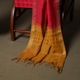 Hand block print mangalagiri cotton 3pc unstitched dress
