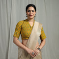 Hand natural dyed cotton readymade blouse 07 - handcrafted