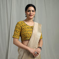 Hand natural dyed cotton readymade blouse 04 - handcrafted