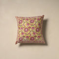 Hand sanganeri floral cushion cover 15 - handcrafted