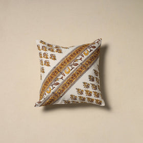 Hand sanganeri floral cushion cover 21 - handcrafted