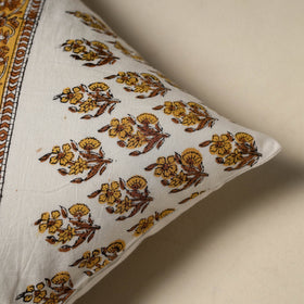 Hand sanganeri floral cushion cover 21 - handcrafted