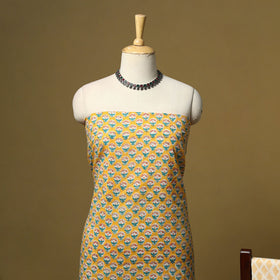 Hand sanganeri cotton 3pc unstitched dress material 13