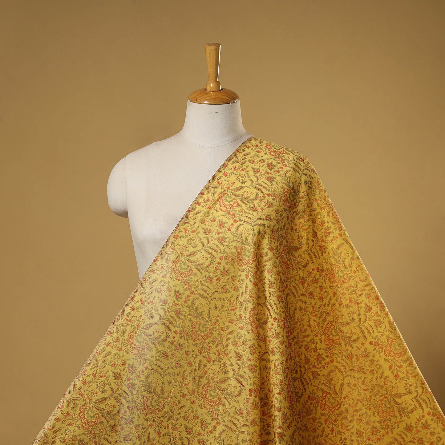 Hand chanderi silk sanganeri fabric 01 - handcrafted