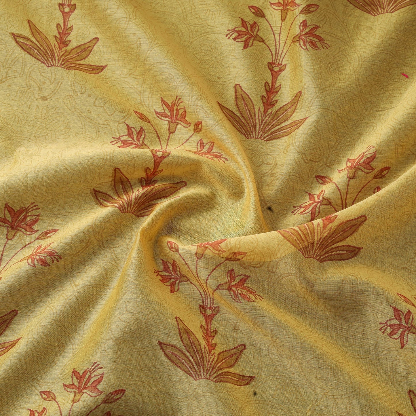 Hand chanderi silk sanganeri fabric 02 - handcrafted