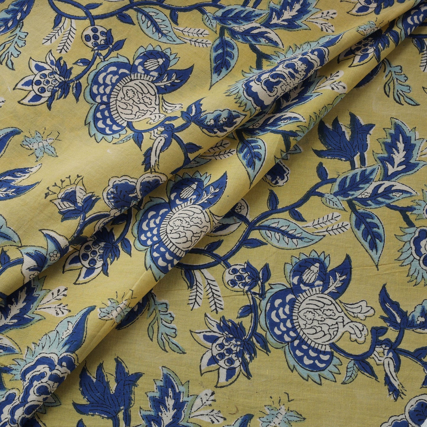 Hand cotton sanganeri fabric 08 - handcrafted