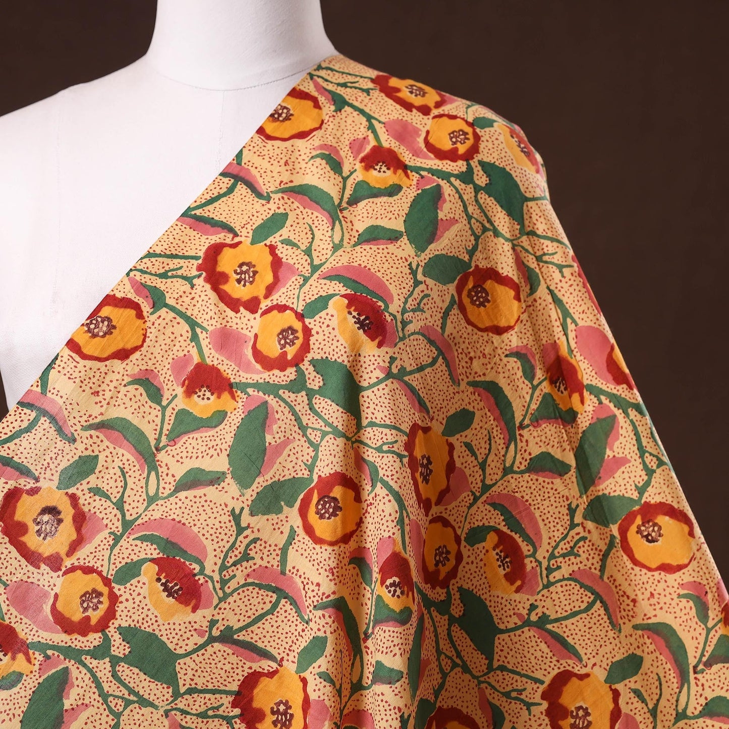 Hand cotton sanganeri fabric 18 - handcrafted