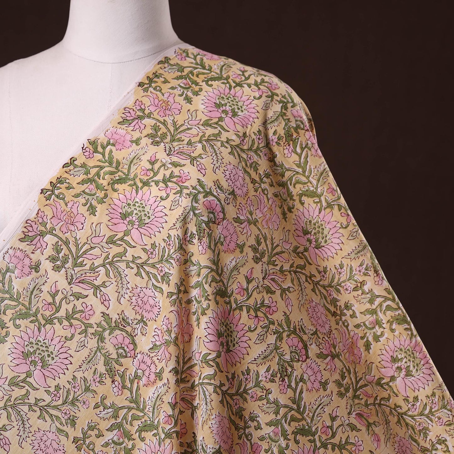 Hand cotton sanganeri fabric 20 - handcrafted