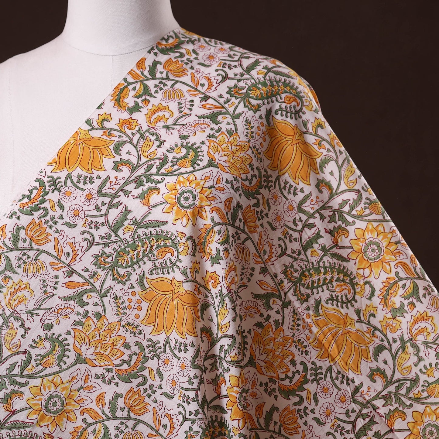 Hand cotton sanganeri fabric 57 - handcrafted