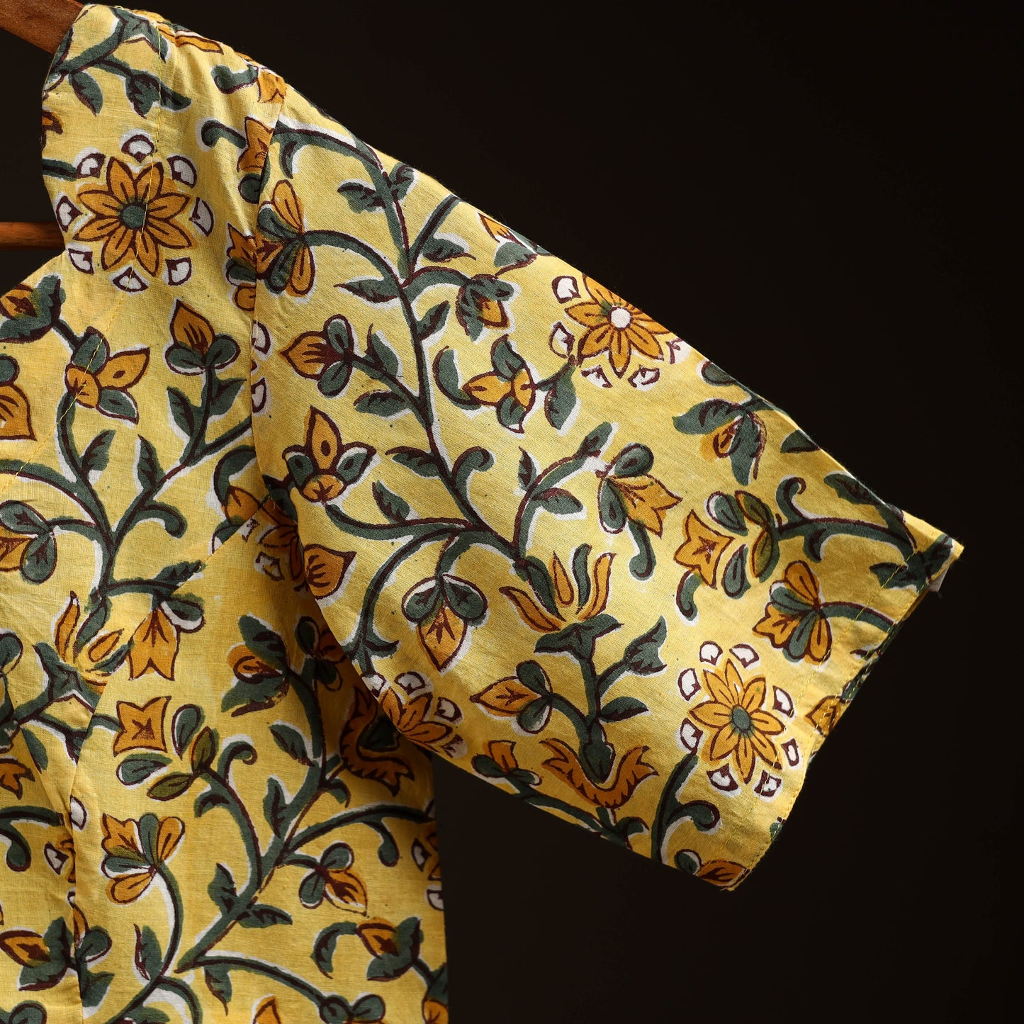 Yellow - hand cotton sanganeri readymade blouse 10