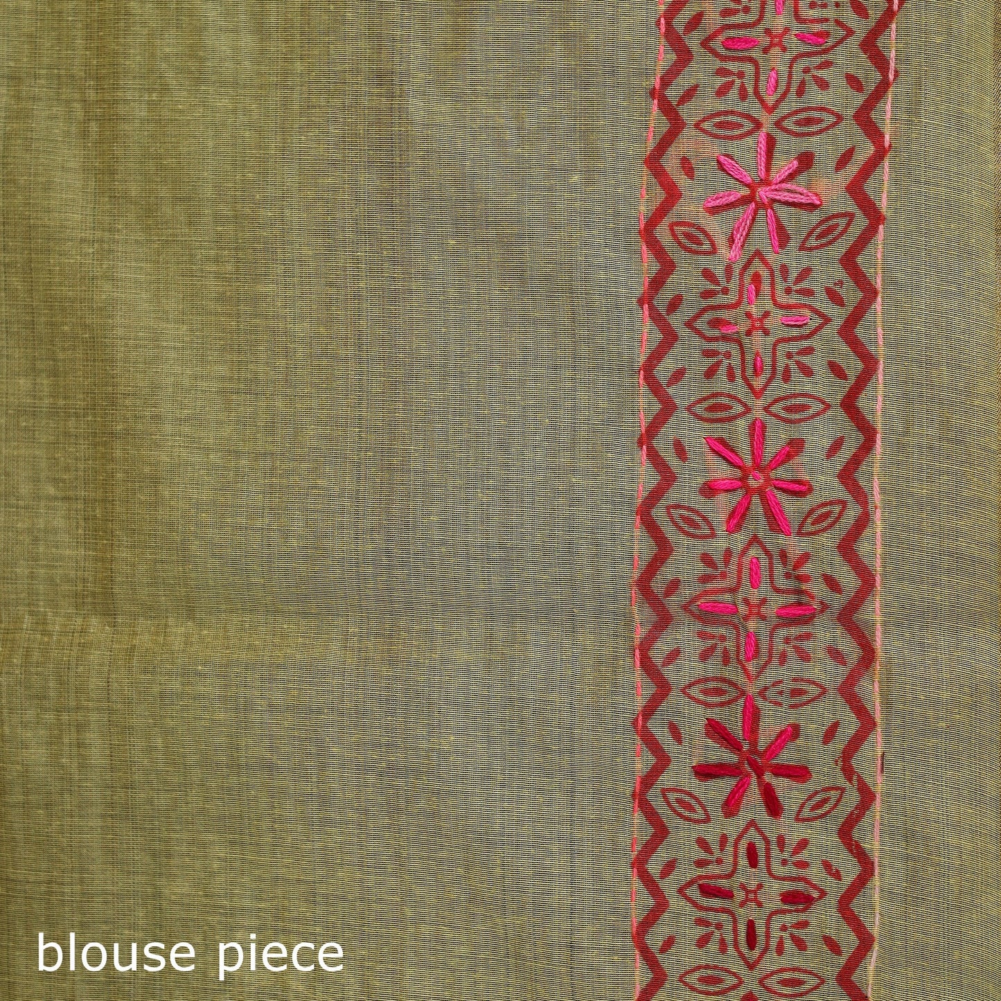 Hand embroidered chanderi silk chapa work phulkari saree 18
