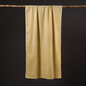  Yellow Hand Embroidered Lucknow Chikankari Cotton Stole