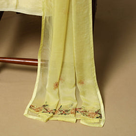 Hand embroidered muslin 3pc unstitched dress material 21