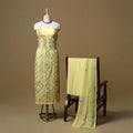 Hand embroidered muslin 3pc unstitched dress material 31