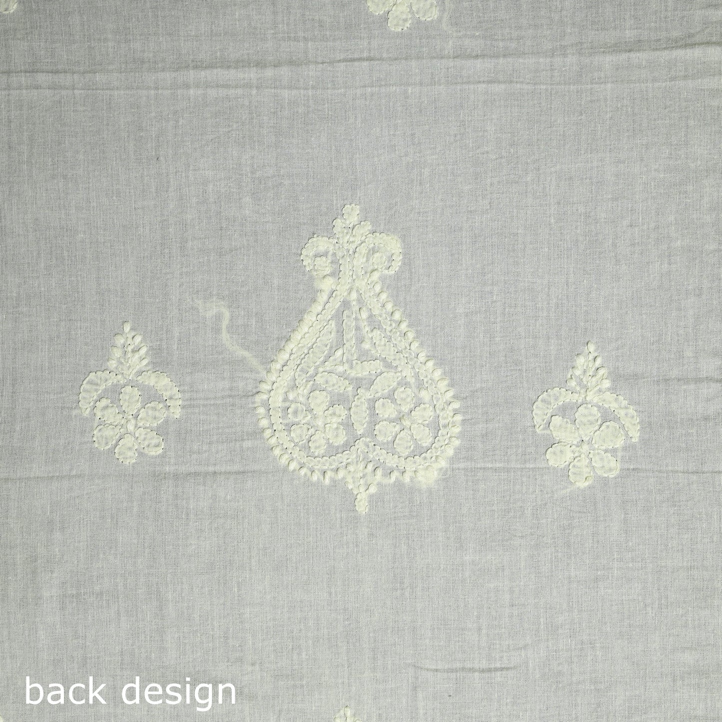 Yellow Hand Embroidery Mul Cotton Chikankari Kurta Material