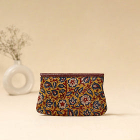 Hand clutch with embossed leather flap 04 - handcrafted