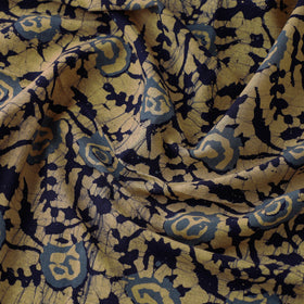  Yellow Hand Printed Cotton Batik Fabric