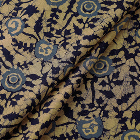  Yellow Hand Printed Cotton Batik Fabric