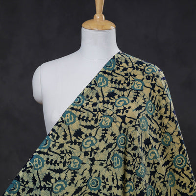  Yellow Hand Printed Cotton Batik Fabric