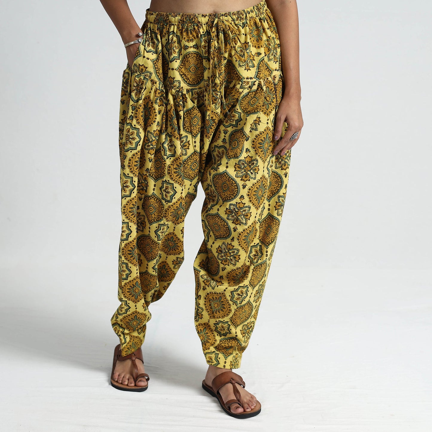 Shop Ajrakh Block Printed Cotton Salwar | Comfortable & Stylish