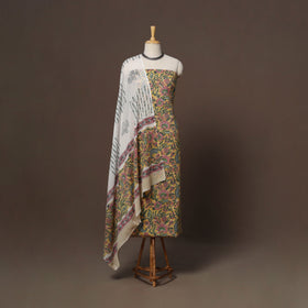 Hand sanganeri cotton 3pc unstitched dress material 22