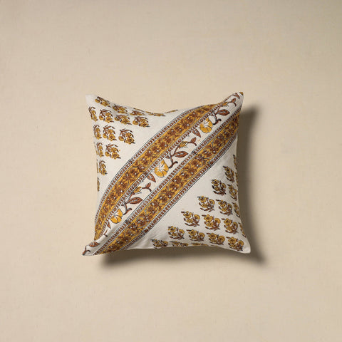 Hand sanganeri floral cushion cover 21 - handcrafted