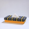 Yellow Bengal Kantha Work Handcrafted Tissue Box 