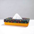 Yellow Handcrafted Bengal Kantha Work Tissue Box 