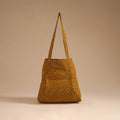 Yellow - handcrafted cotton jhola bag 02