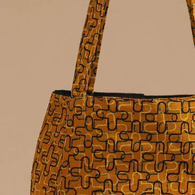 Yellow - handcrafted cotton jhola bag 02