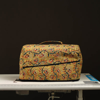 Yellow Handcrafted Cotton Sewing Machine Cover 