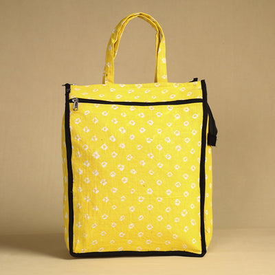 Yellow Handcrafted Cotton Shopping Bag 16