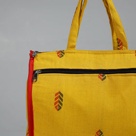 Yellow Handcrafted Cotton Shopping Bag 25