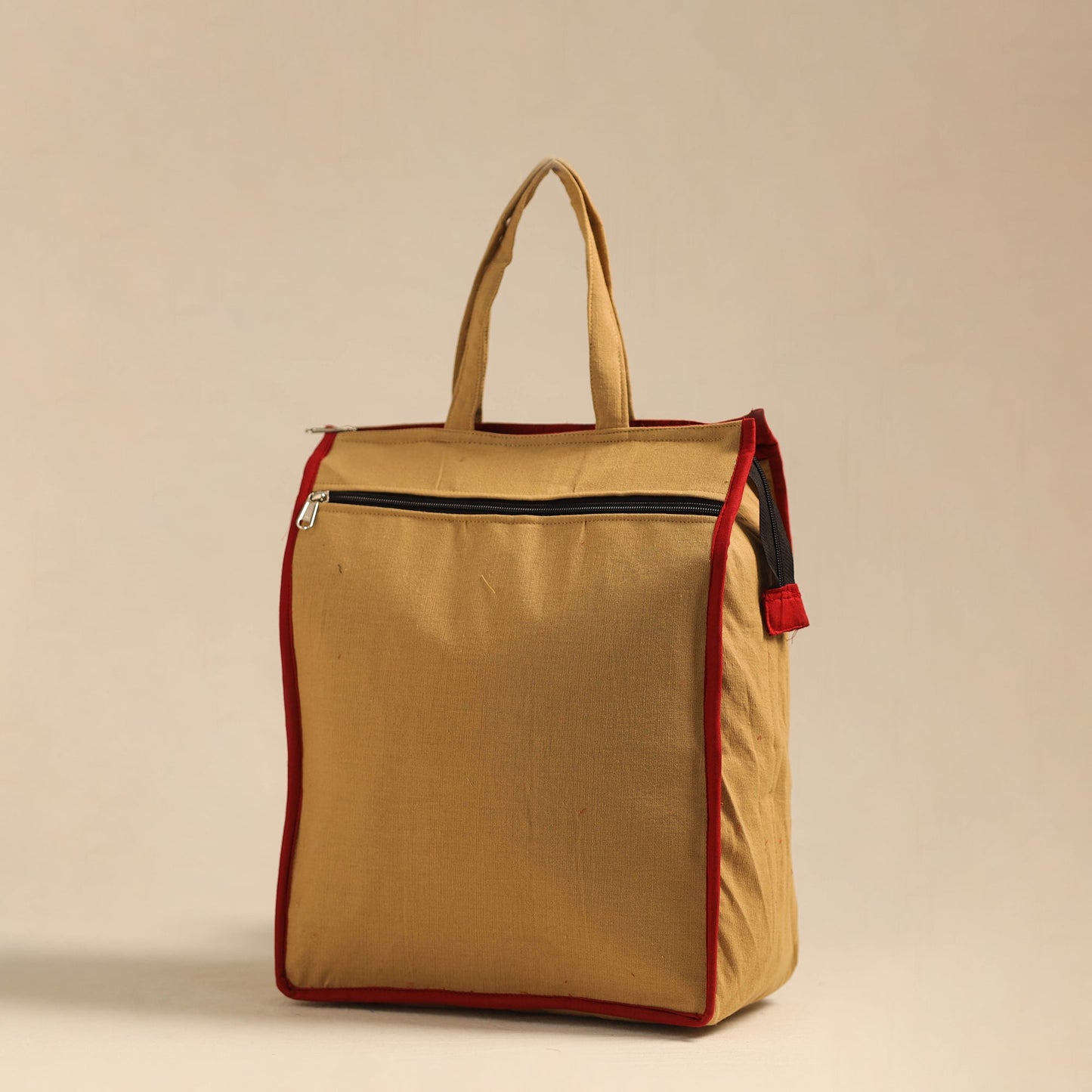 Yellow Handcrafted Cotton Shopping Hand Bag