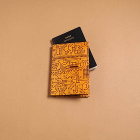 Handcrafted embossed leather passport cover 09
