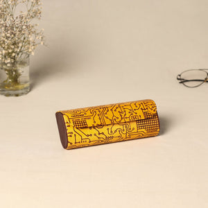 Handcrafted embossed leather spectacle case 02