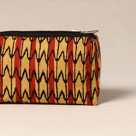 Brown - handcrafted fabric toiletry pouch 35