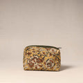 Brown - handcrafted fabric toiletry pouch 44