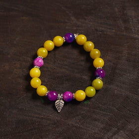 Handcrafted glass stone bracelet 05