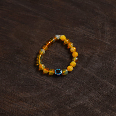 Handcrafted glass stone bracelet 09