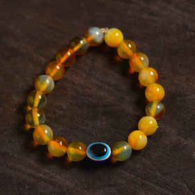 Handcrafted glass stone bracelet 09