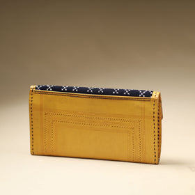 Yellow Handcrafted Kutch Jat Embroidery Leather Wallet