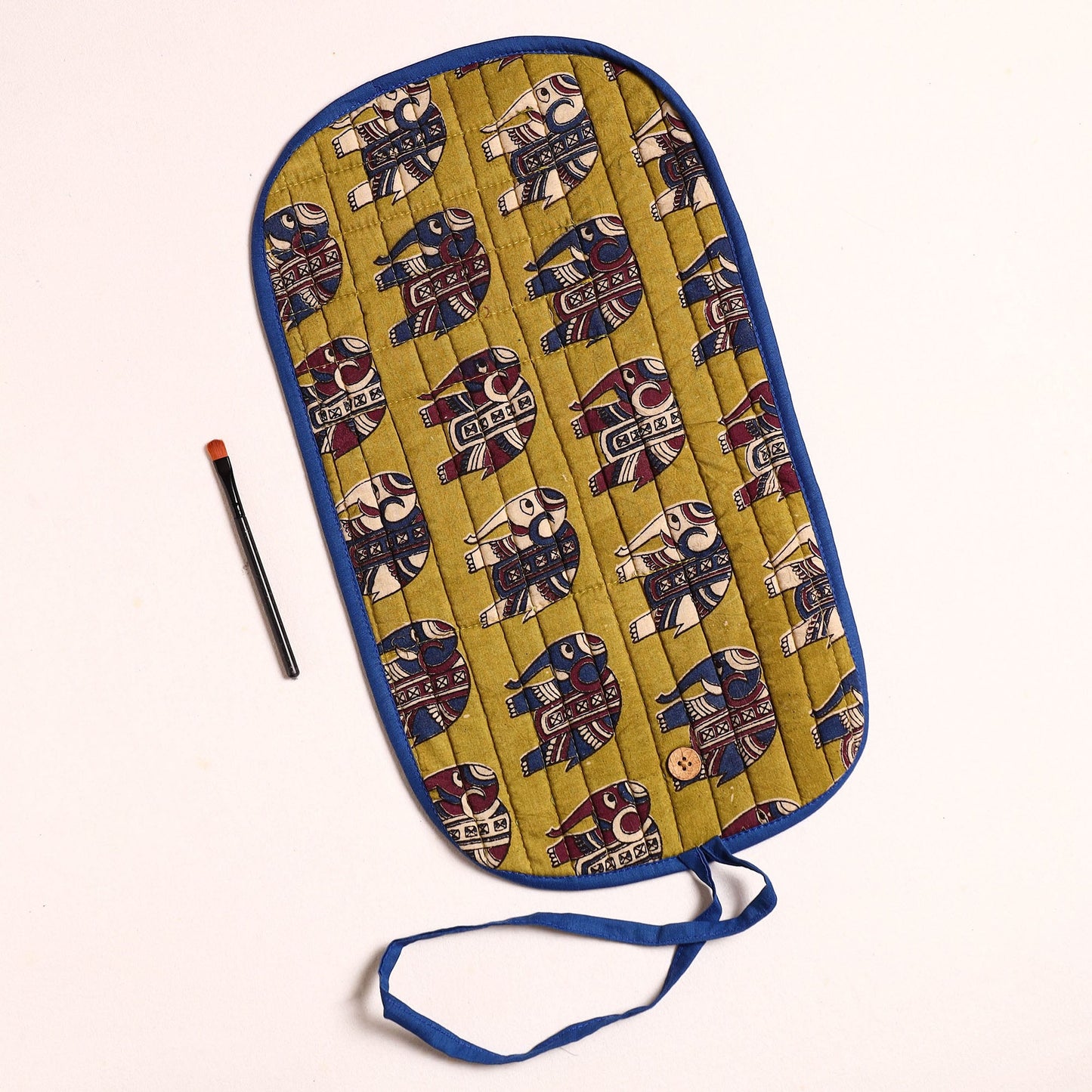  Handcrafted Multipurpose Segmented Make-up Brush Wrap Pouch/Case 04 