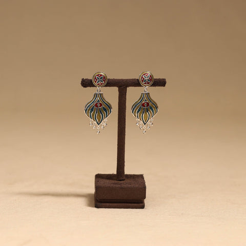 Handcrafted paka meenakari earrings 75