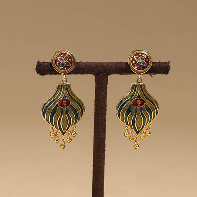 Handcrafted paka meenakari earrings 78
