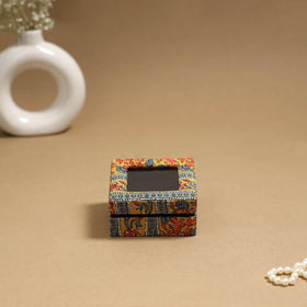 Handcrafted printed fabric ring/earring box 34