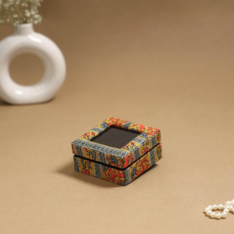 Handcrafted printed fabric ring/earring box 34